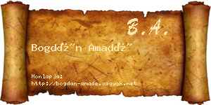 Bogdán Amadé névjegykártya